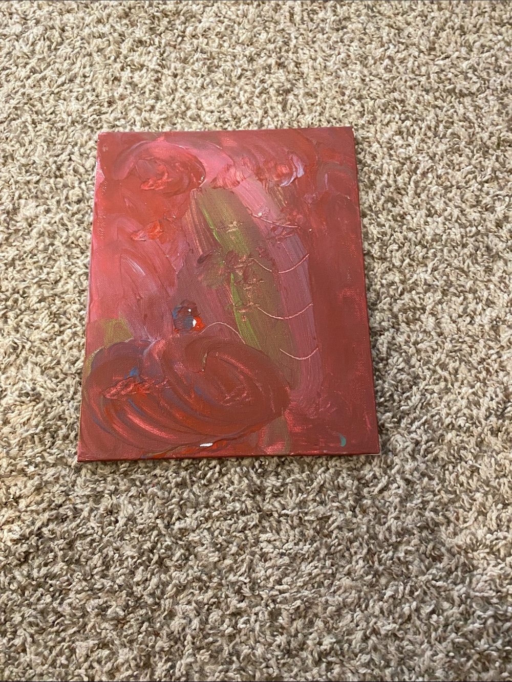 Abstract Red Canvas Wall Art by